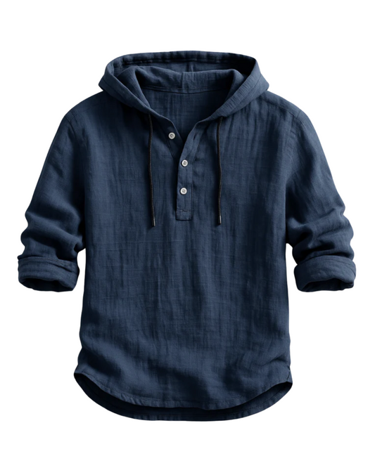Len | Luxury Linen Hooded Shirt