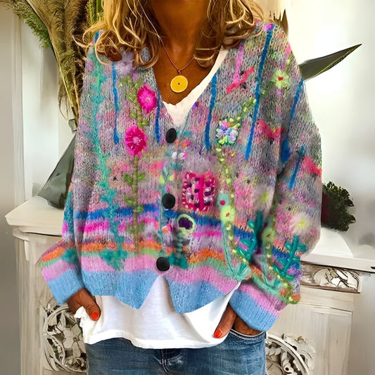 Emma | Floral Knit Cardigan