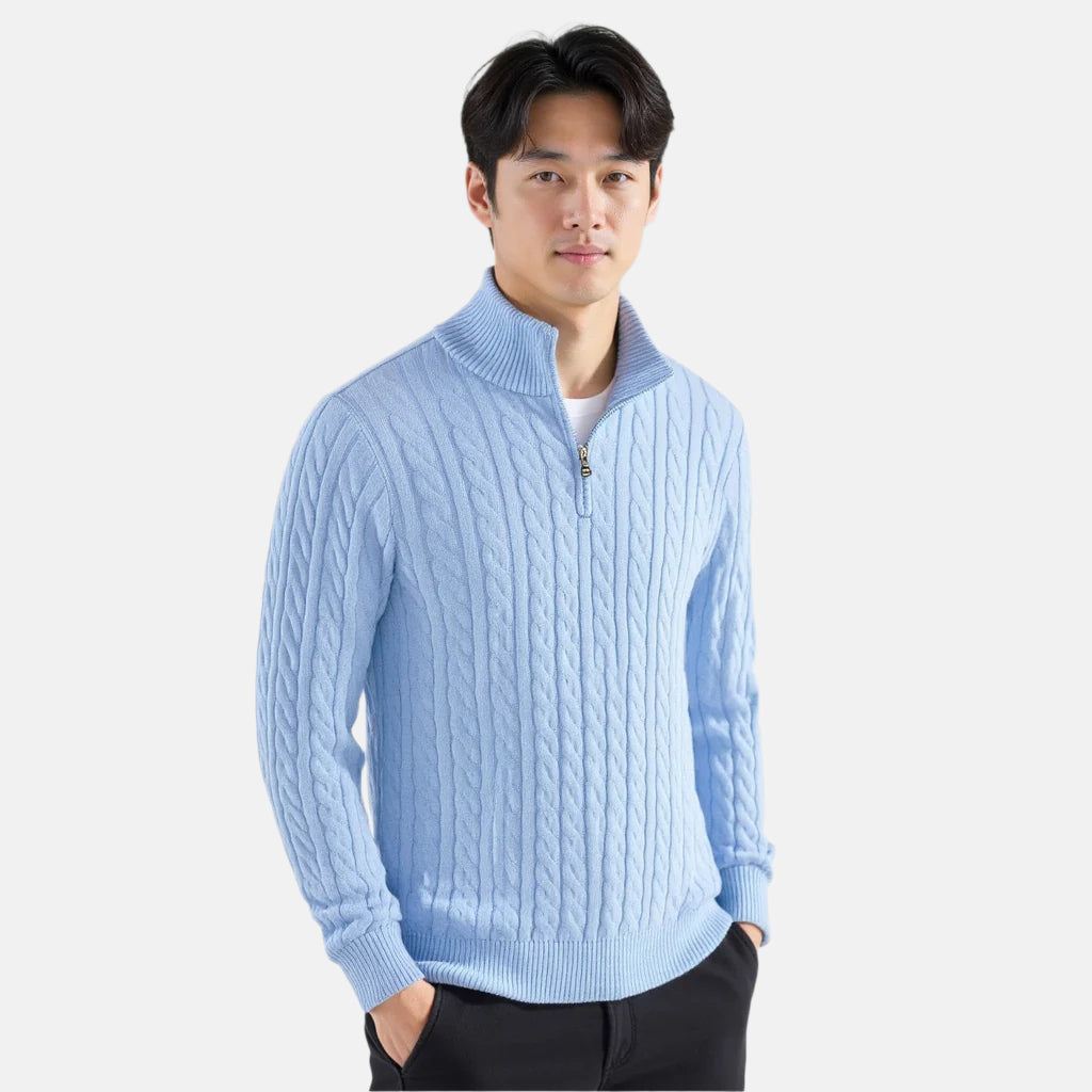 Lorenzo | Zipped Cable Sweater