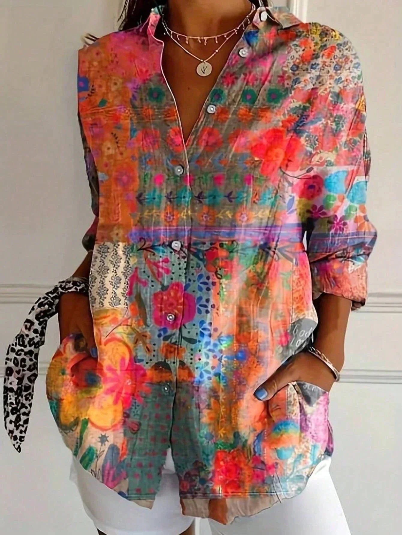 Helena | Colorful Pattern Blouse