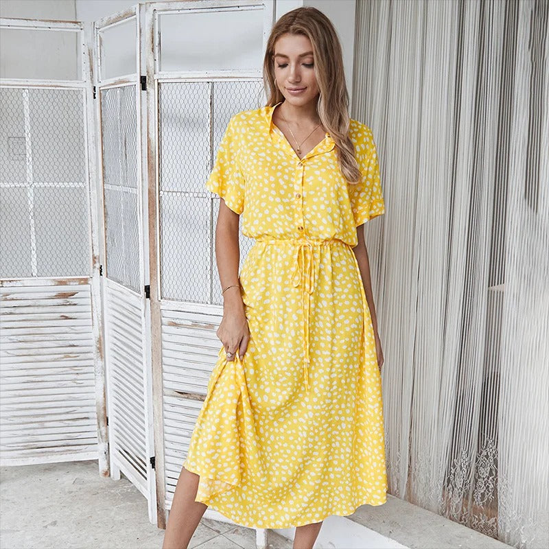 Madelina | Elegant Multi-Colour Summer Dress