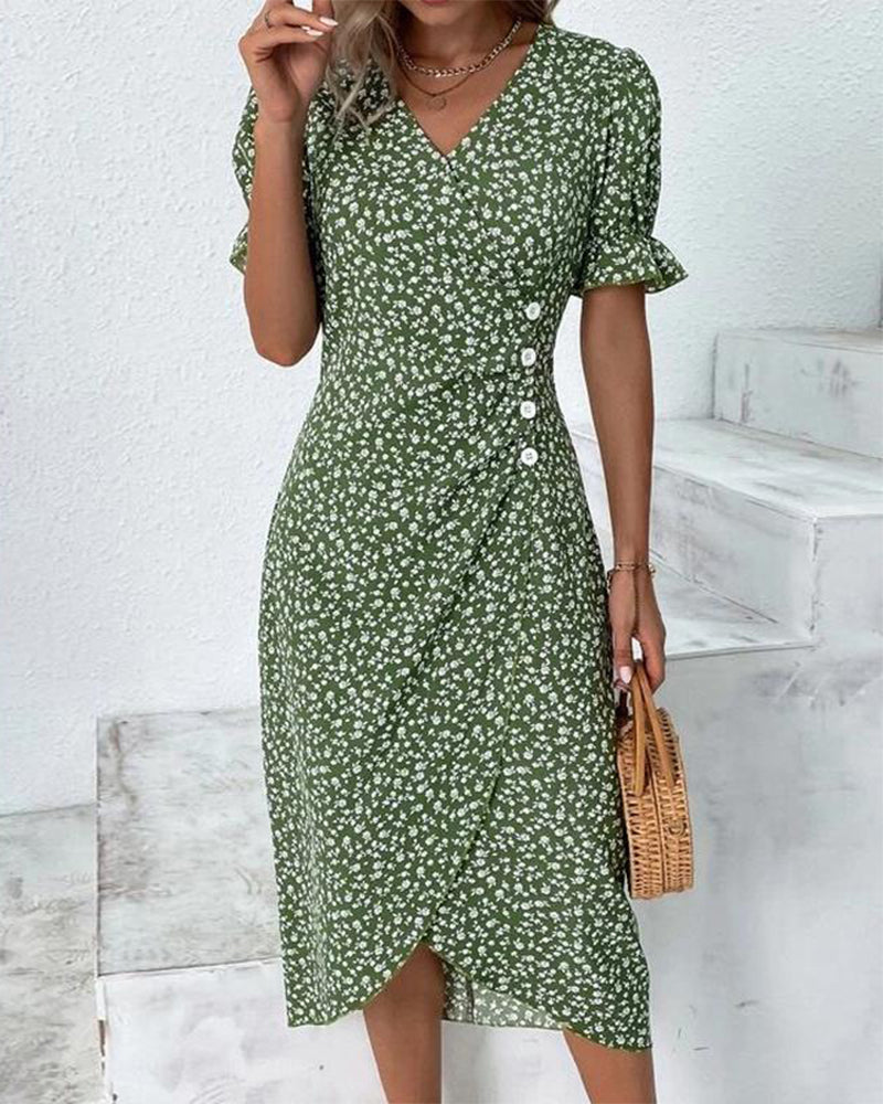 Ellaine | Floral summer dress with tummy coverage