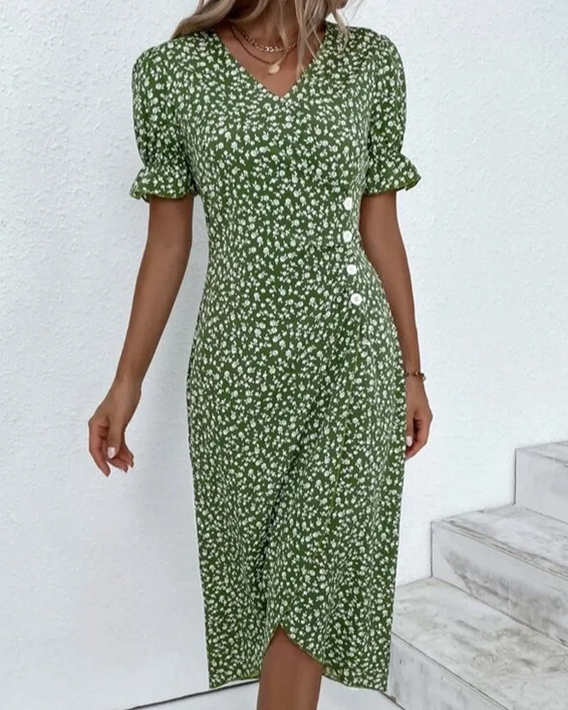 Ellaine | Floral summer dress with tummy coverage