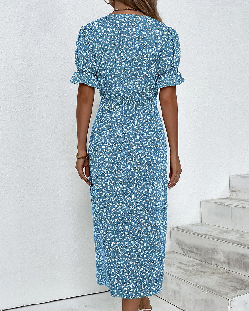 Ellaine | Floral summer dress with tummy coverage