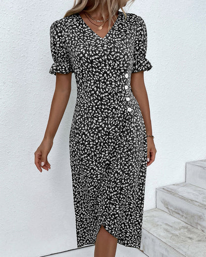 Ellaine | Floral summer dress with tummy coverage