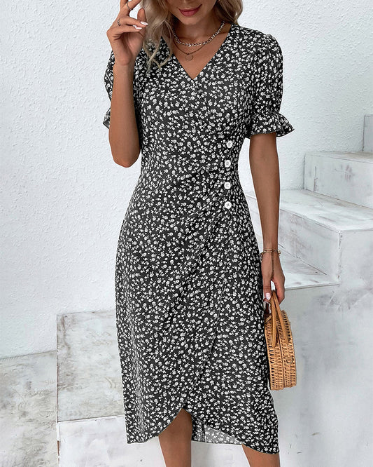 Ellaine | Floral summer dress with tummy coverage