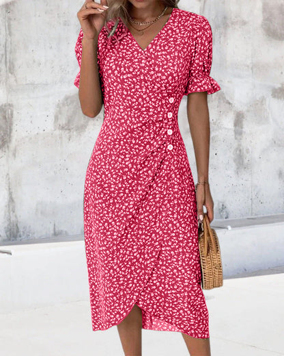 Ellaine | Floral summer dress with tummy coverage