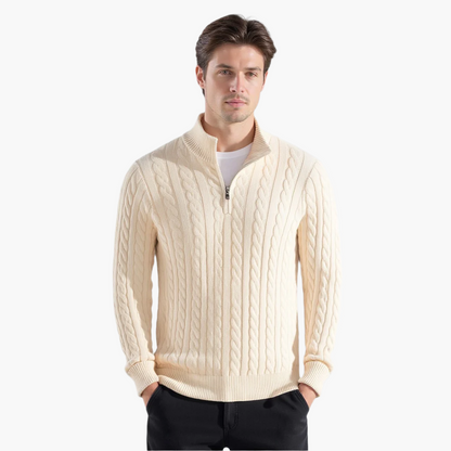 Lorenzo | Zipped Cable Sweater