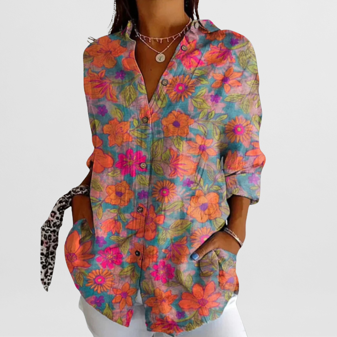 Hilda | Elegant Vintage Floral Blouse