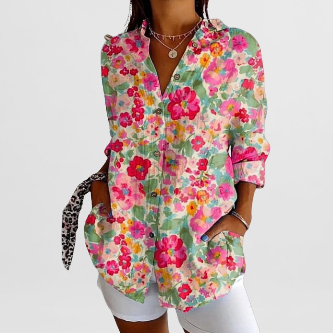 Hilda | Elegant Vintage Floral Blouse