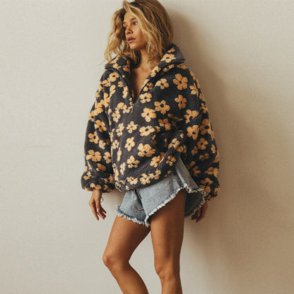 Daisy | Fleece Flower Sweater