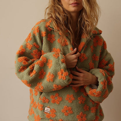 Daisy | Fleece Flower Sweater