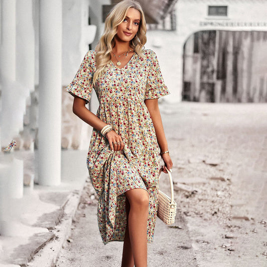 Alina | Floral Midi Dress