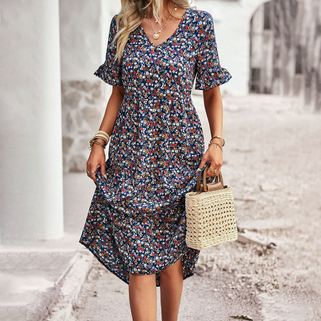Alina | Floral Midi Dress