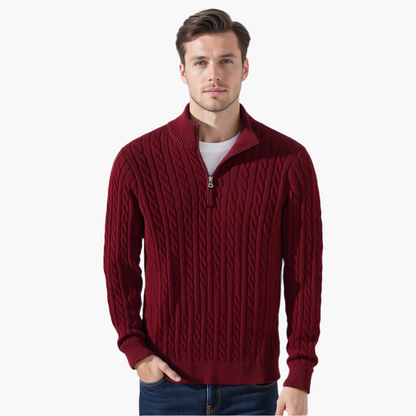 Lorenzo | Zipped Cable Sweater