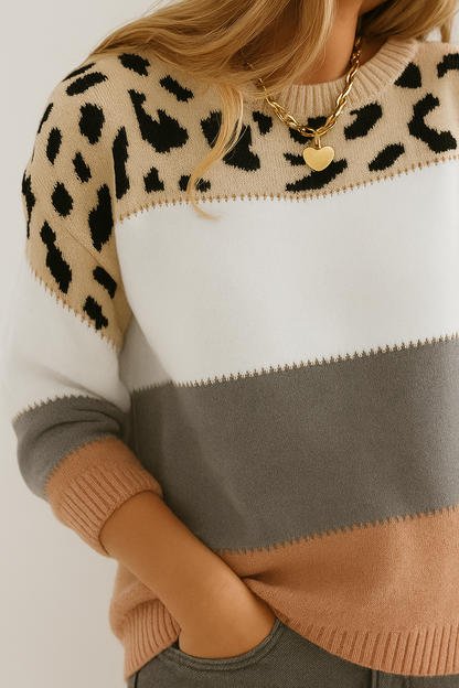 Pascaline | Leopard Print Casual Sweater