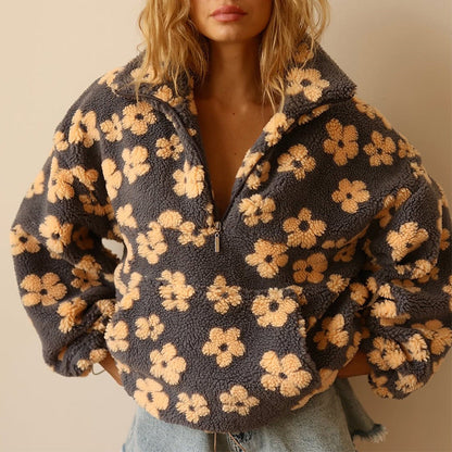 Daisy | Fleece Flower Sweater