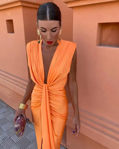 Moriah | Women's Pleated Maxi Dress.