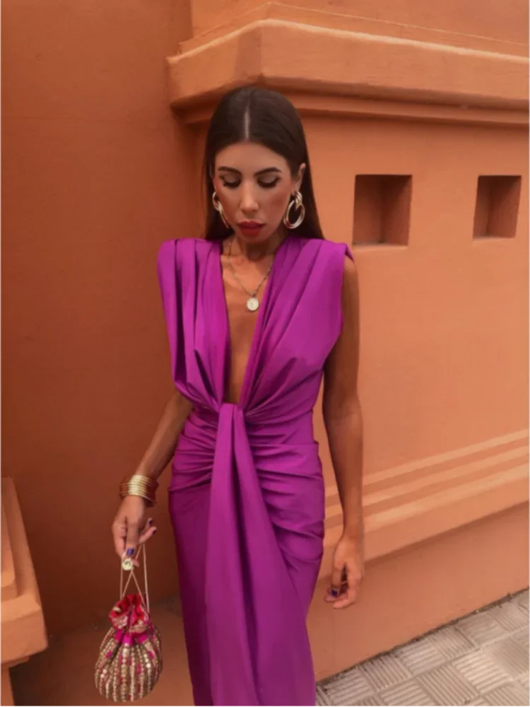Moriah | Women's Pleated Maxi Dress.