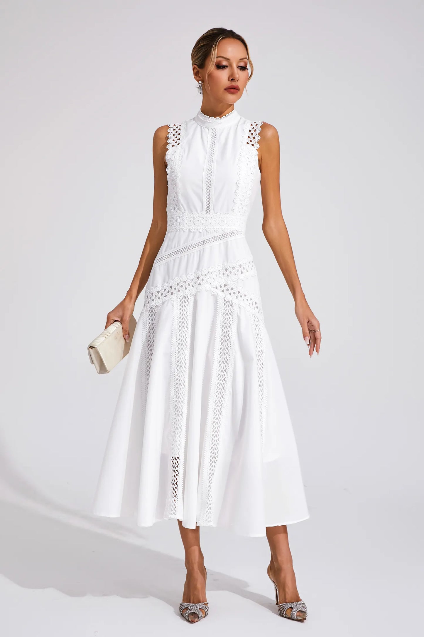 Lisette | Sleeveless Lace Dress