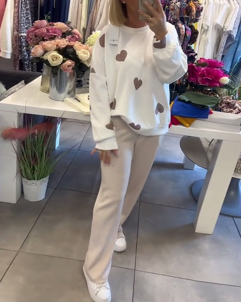 Mila | Stylish Heart-Pattern Sweater