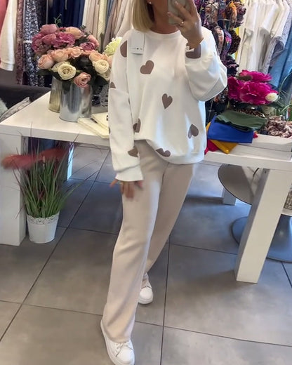 Mila | Stylish Heart-Pattern Sweater