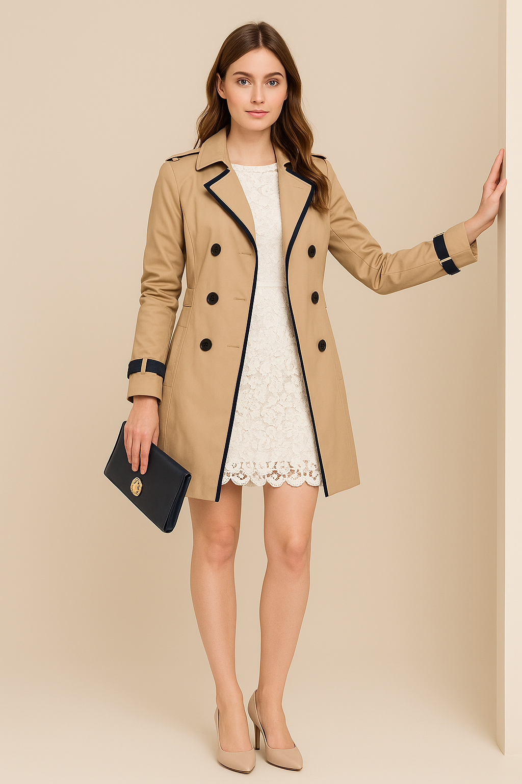 Maya | Double-Breasted Trench Coat